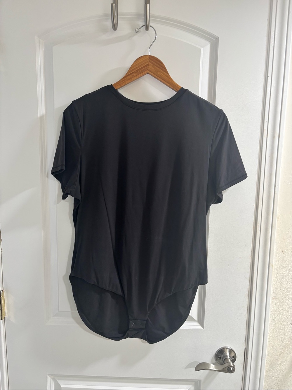 SKIMS Black Fits Anybody Crew Neck T-Shirt Bodysuit - Picture 13 of 15